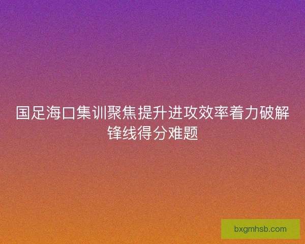 国足海口集训聚焦提升进攻效率着力破解锋线得分难题
